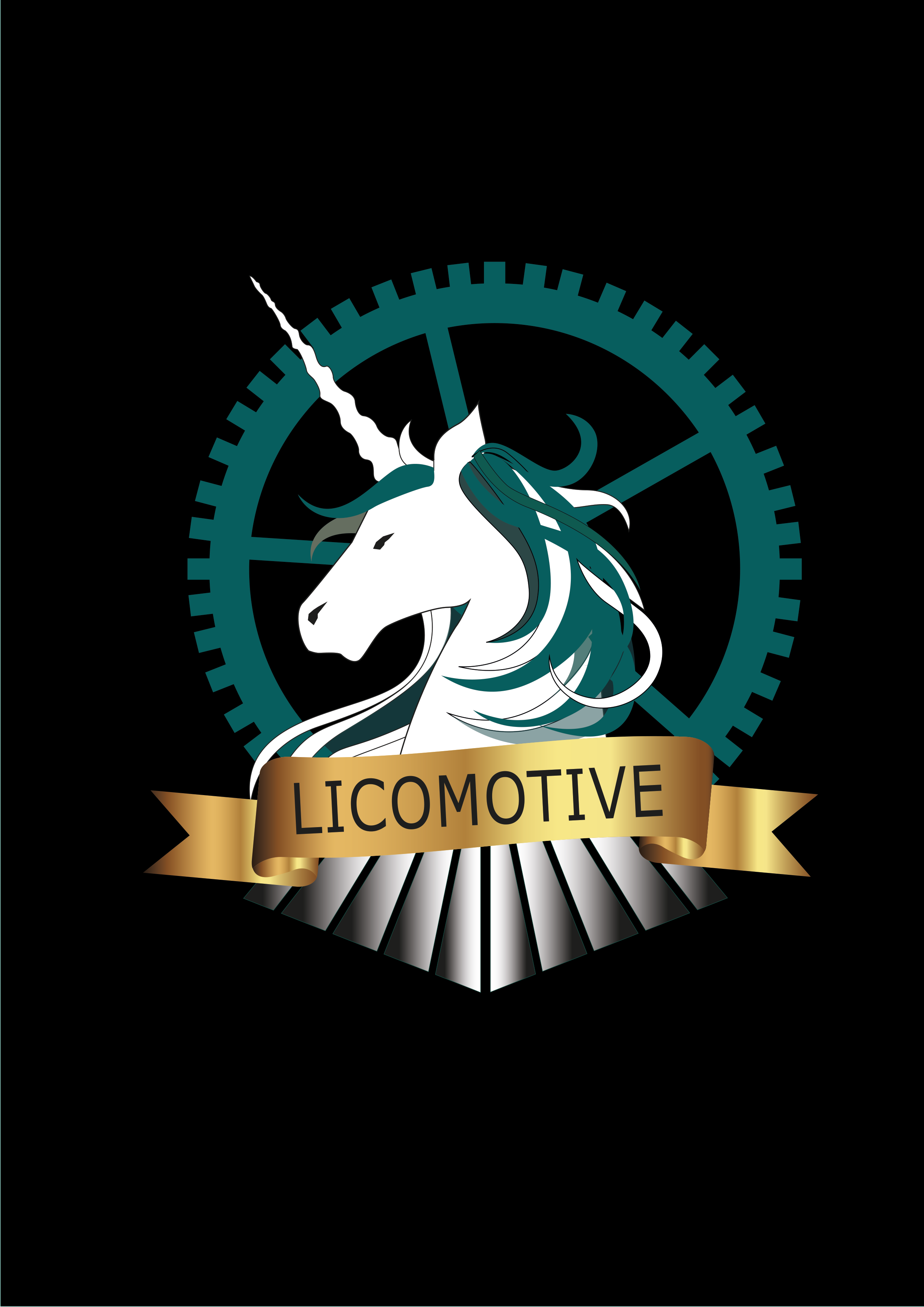 Logo licomotive . notre licorne est notre image de marque