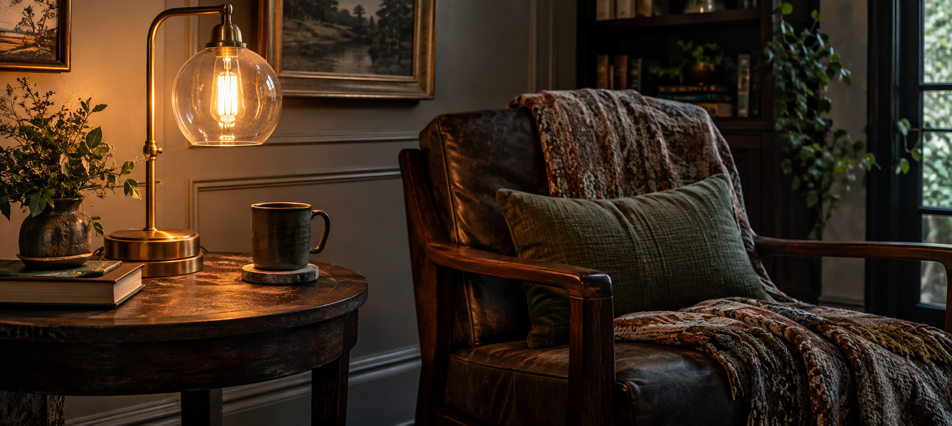 Éclairer un intérieur steampunk : lampes, ampoules et ambiance — détail