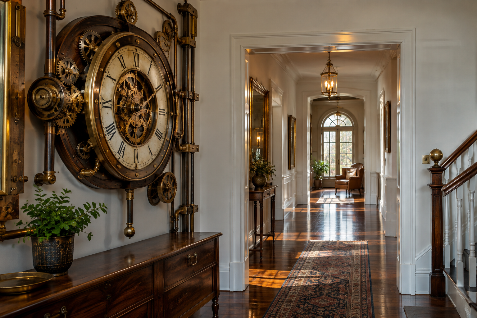 Bien choisir une horloge steampunk pour son intérieur — mise en situation